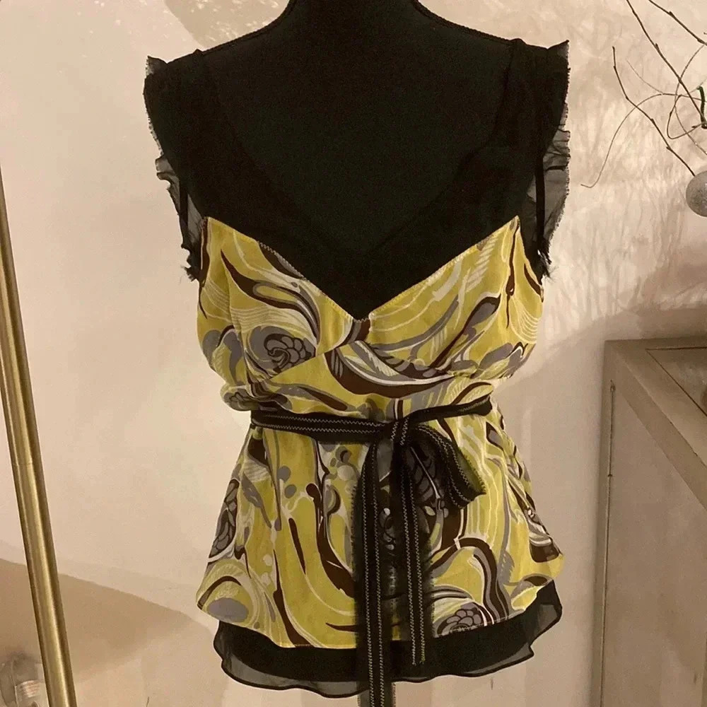 Bcbgmaxazria silk blouse Size S
